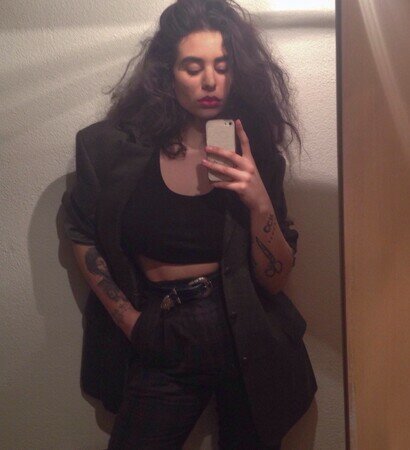 face, outfit and abs